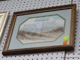 FRAMED RELIGIOUS PRINT; 