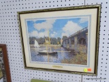 FRAMED MONET PRINT; 