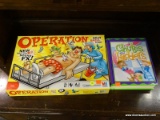 BOARD GAMES; INCLUDES OPERATION AND CHUTES AND LADDER.