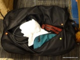 LOT OF TRAVEL BAGS; INCLUDES A HANGING BAG AND AN ASSORTMENT OF CAMERA BAGS AND TRAVEL DUFFEL BAGS.