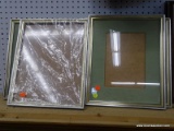 LOT OF PICTURE FRAMES; THIS 3 PIECE LOT INCLUDE TWO SILVER AND GOLD TONED 11.5 IN X 14 IN FRAMES,