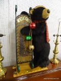 DAN DEE COLLECTOR'S CHOICE CHRISTMAS DECOR; FEATURES A BLACK BEAR WEARING A RED AND GREEN BUFFALO