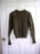 US Army Olive Green OG Wooley Pulley 100% Wool Sweater Size 40 USA MADE, where quality never goes