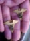 Pair of US Army Specialist Corps Medical Officer's Collar Pins 22M Shield Regulation pair of US Army