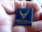 ms110 USAF US Air Force Academy Blue and Silver Lapel or Hat Pin Attractive US Air Force Academy