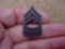 Single US Army Master Sergeant Rank Subdued Black Metal Collar Pin US Army Master Sergeant rank