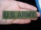 #11 US ARMY Black on OG Olive Green Woven Service Name Uniform Tape #11 . Previously used U.S. ARMY