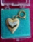 Unknown 1960s era Boxed Gold Tone Heart Charm with ESCORT in Enamel I have no idea what this is or