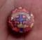 Vintage Enamel 6 Month Cross and Crown Sunday School Congregational Award Pin Vintage enamel pin for