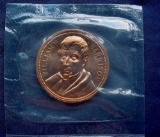 Copper President William H Harrison 1841 Inaugural Death Medal in US MINT Package This is a solid