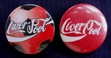 26 2 Different Liverpool Soccer Football Club Coca Cola Theme Buttons 2 Liverpool Football Club
