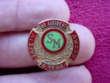 88 1950s era 4 Year NO ACCIDENT Safety Award SM Company Enamel Pin Attractive enamel and metal 4