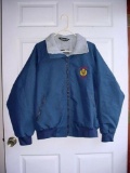 Deluxe US Army ROTC Blue Windbreaker Fleece Lined Jacket Size Large USA MADE, where quality never