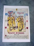 WWI US Army Regulars First Infantry Division Recruitment Poster Reproduction Nice reproduction World