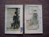 2 Vintage 1910 era Photograph Postcards of George W & Vera Vincent 2 vintage 1910 real photograph