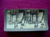 19 Stereoscopic Photograph of High Altar & Statue St Peter's Church Rome Italy 1902 era Stereoscopic