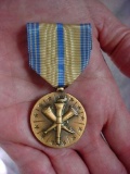 US Armed Forces Air Force Reserve Medal with Maker Marked Crimp Brooch US Armed Forces Air Force