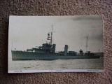 Original 1930s era Photographic Postcard of British HMS MACKAY Warship Original real photographic