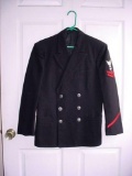 US Navy Hospital Corpsman PO2 Petty Officer 2nd Class Wool Service Coat 36S USA MADE, where quality
