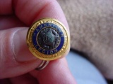 WWI - WWII era American Legion Uniform Button w/ Split Ring Nice 1919 patented Waterbury Company