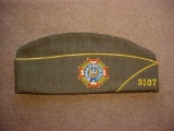 g14 WWII Veterans of Foreign Wars Post 3107 Montana Olive Drab Wool Garrison Cap Original WWII era