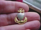 65 US Coast Guard USCG Chief Petty Officer E-7 CPO Sterling Collar Pin Vintage 1960s era US Coast