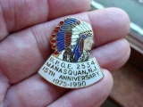 21 1975-1990 BPOE #2534 Manasquan New Jersey Order of Elks Enamel Pin Back Attractive 1975-1990 BPOE