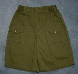 BSA Boy Scouts of America Forest Green Twill Uniform Shorts Size 14 Waist 27 USA MADE, where quality