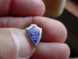 152 Vintage Blue Enamel & Silver US Junior Chamber JCI Jaycees Lapel Pin Nice vintage enamel and