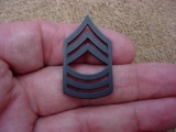 Single US Army Master Sergeant Rank Subdued Black Metal Collar Pin US Army Master Sergeant rank