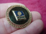 84 State of Virginia 20 Years Service Recognition 12K Gold & Jeweled Lapel Pin . Beautiful State of