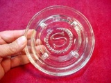 Vintage Clear Glass Ashtray with 
