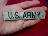 5 . Issued US Army Name Tape for ACU Army Combat Uniform . US Army name tape for the ACU Army Combat