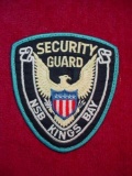 Security Guard NSB Naval Submarine Base Kings Bay Sleeve Patch . Obsolete Security Guard NSB (Naval
