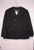 USN Regulation US Navy 100% Wool Female Pea Coat Peacoat Overcoat 18S .USA MADE, where quality NEVER