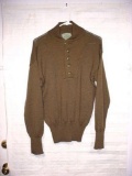 Regulation US Army Olive Drab OD Wooly Pully Wool Sweater Size Medium 38-40 USA MADE, where quality
