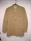 Korean War era USN US Navy Naval Officers Khaki Tan Uniform Coat Size 37L Original Korean War era US