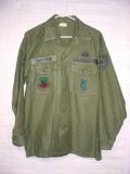 Named US Air Force TAC TSGT Security Police OG-107 Cotton Sateen Shirt 15? x 33 Named, immediate