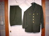 Korean War Veteran Named 1955 Dated US Army AG44 Uniform Coat & Trousers Set United States Army