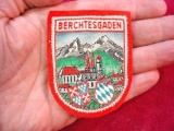 Vintage BERCHTESGADEN Germany Bevo Weave on Wool Felt Souvenir Patch Attractive souvenir patch from