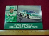 Hand Signed Photo of NASCAR Driver Curtis Markham Skoal Car #7 . Nice hand signed promotional