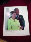 Large 8x10 Color Campaign Photo of Laura & President Bush . Campaign photograph of President and