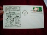 Aristocrat FDC First Day Issue Cover West Virginia Statehood 1963 . First Day of Issue Cover for the