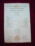 1937 Graduating Exercises Program Kilmarnock High School Virginia . 1 page Graduating Exercises