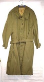 1948 Dated Regulation French Army Cotton Canvas Overcoat Handsome OD Color 1948 dated French Army