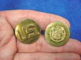 Pair of US Army US & Transportation Corps Enlisted Collar Pins Matching pair of US Army 