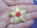 Old WWI WWII Thread Embroidered White Star with Red Center USN? I am not sure what this star is. It