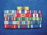 16 Place USAF Medal Ribbon Bar Rack w/ Afghanistan GWOT Korea Service Nice 16 place US Air Force