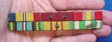 6 Place US Navy Ribbon Bar Rack showing Vietnam War Service Nice 6 place ribbon bar rack showing