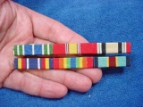 6 Place US Army Ribbon Bar Rack showing Iraq and GWOT Service Nice 6 place ribbon bar rack showing